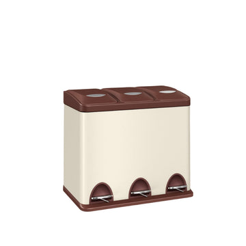 Keukenafvalbak 3-vaks – afvalscheiding – 3 x 8 l – 47 x 28,3 x 39,5 cm