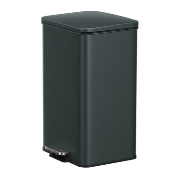 Keukenafvalbak 40 liter met pedaal en deksel | Grijs | 32,1x34,8x59,5 cm