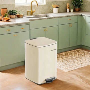 Pedaalemmer keuken 20 liter | Beige | 28,6x34,1x54,5 cm