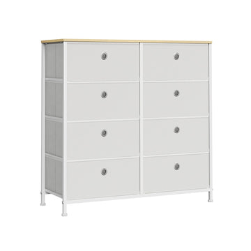 Opbergkast - crème-witte eikenkleur - MDF en staal - ruime opbergruimte - 30 x 80 x 81,5 cm