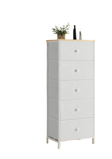 Opbergkast - Ruimtebesparend - Bruin-wit - 29,9 x 45,1 x 112,4 cm