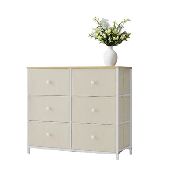 Ladekast - 6 stoffen lades - ruimtebesparend - 30 x 56 x 93 cm