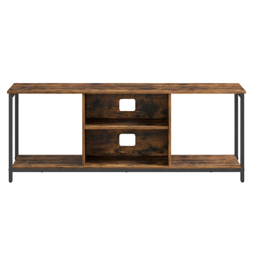 TV-meubel met verstelbare plank | Bruin-Zwart | 147x40x50 cm