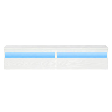 Zwevend tv-meubel voor woonkamer | Wit | 147x35x35 cm