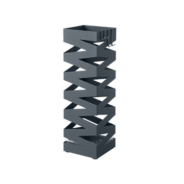 Metalen paraplubak antraciet – voor buiten – 15,5 x 15,5 x 49 cm