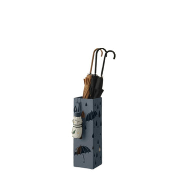 Metalen paraplubak - vierkant - antraciet - ruimtebesparend - 15,5 x 15,5 x 49 cm