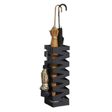 Metalen paraplubak - Parapluhouder - Zwart - 15,5 x 15,5 x 49 cm