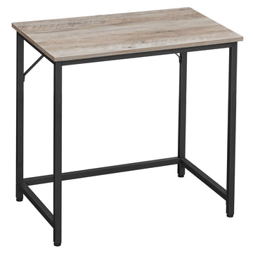 Bureau greige-zwart - spaanplaat en staal - eenvoudig te monteren - 50 x 80 x 76 cm