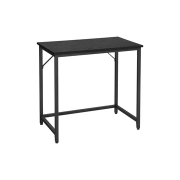 Zwart bureau - schrijftafel - spaanplaat en staal - modern - 50 x 80 x 76 cm