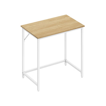 Bureau met laden - laptoptafel - spaanplaat & staal - 50 x 80 x 76 cm - eiken/wit - 8,5 kg