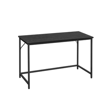 Zwart bureau - schrijftafel - spaanplaat en staal - 60 x 120 x 76 cm