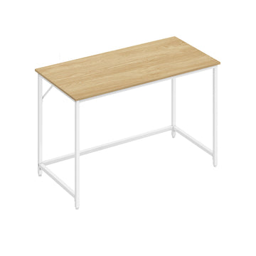 Bureau voor thuiskantoor - spaanplaat en staal - 60 x 120 x 76 cm - naturel eik/parelwit