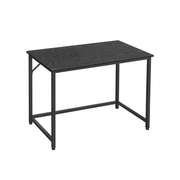 Zwart bureau - schrijfbureau - spaanplaat en staal - 50 x 100 x 75 cm