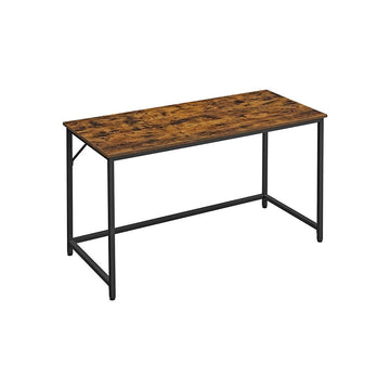 Bureau industrieel, in hoogte verstelbaar, houtlook, bruin/zwart, 140 x 60 x 75 cm