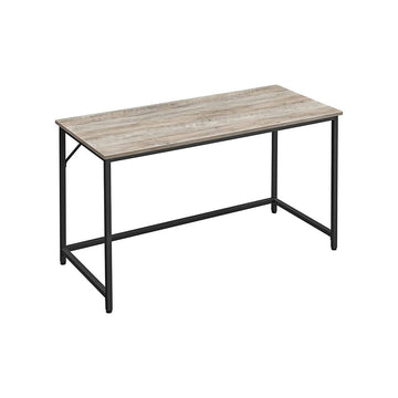 Bureau - werkbureau - computerbureau - in hoogte verstelbaar - greige-zwart - 140 x 60 x 75 cm