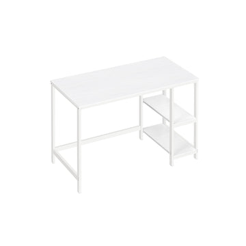 Esdoornwit bureau - schrijftafel - studiebureau - spaanplaat en staal - 60 x 120 x 76 cm