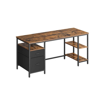 Bureau Bruin-Zwart – Houten Werktafel – Stevige constructie – 60 x 160 x 76 cm