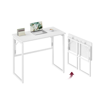 Klein klapbureau voor flexibel thuiswerken | Sneeuwwit | 80x40x74 cm