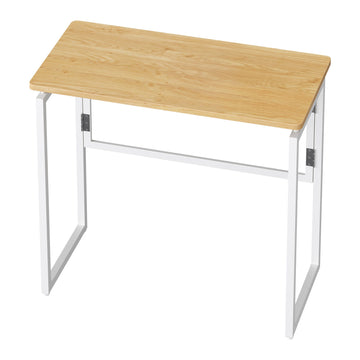 Opvouwbare computertafel met afgeronde hoeken | Eikenkleur | 80x40x74 cm