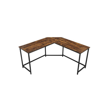 L-vormig bureau - computerbureau - gamingbureau - bruin-zwart - 149 x 149 x 75 cm (L x B x H)