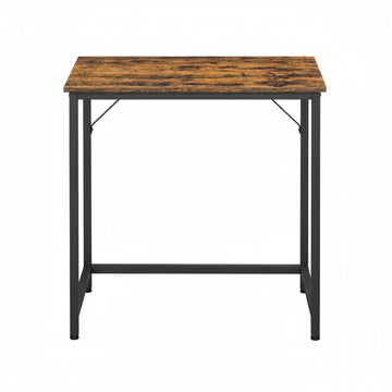 Klein computerbureau voor kantoor | Vintagebruin-zwart | 80x50x75 cm