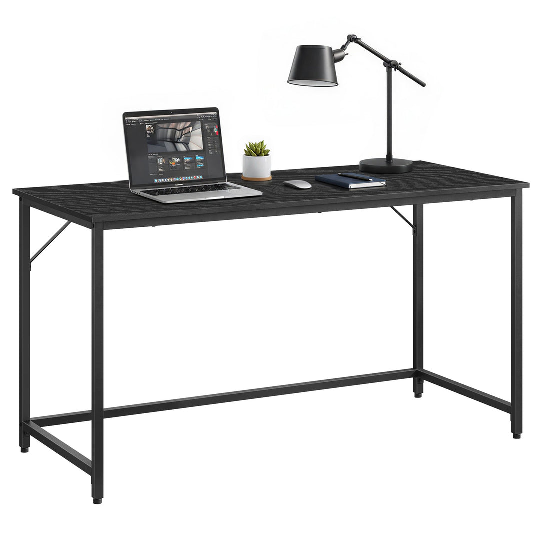 Computertisch für das Home-Office | Schwarz | 135x60x75 cm