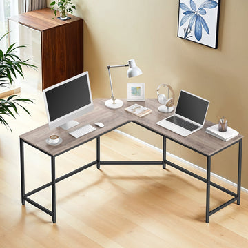 L-vormig bureau - hoekbureau - stevig ontwerp - 149 x 149 x 75 cm
