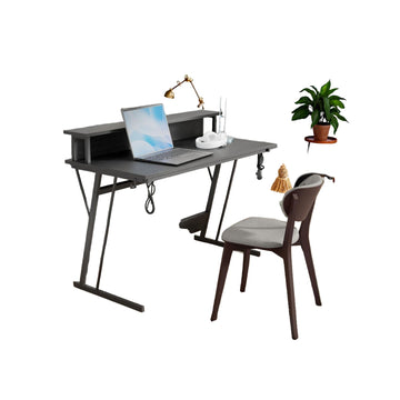 Zwart bureau - modern, rechthoekig, draagkracht 100 kg - 60 x 120 x 76 cm