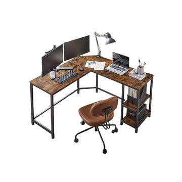 L-vormig computerbureau - kantoor- en gamingbureau - ruimtebesparend - 138 x 138 x 75 cm