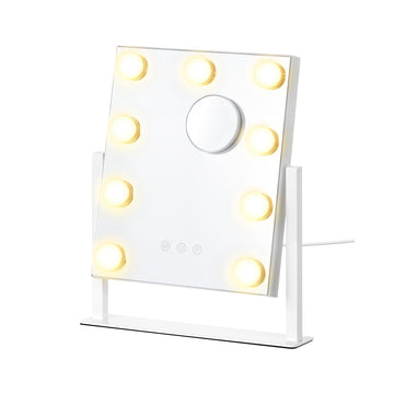 Make-upspiegel met verlichting en 9 ledlampen | Matwit | 30,5x6,5x36 cm
