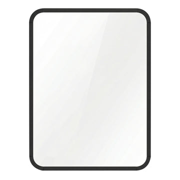 Rechthoekige wandspiegel met aluminium frame | Zwart | 30x1,3x40 cm