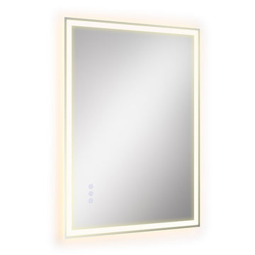Badkamerspiegel met ledverlichting | Wit | 80,7x60,7 cm
