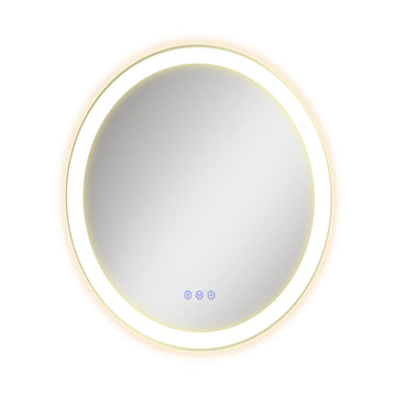 Ronde badspiegel met ledverlichting | Wit