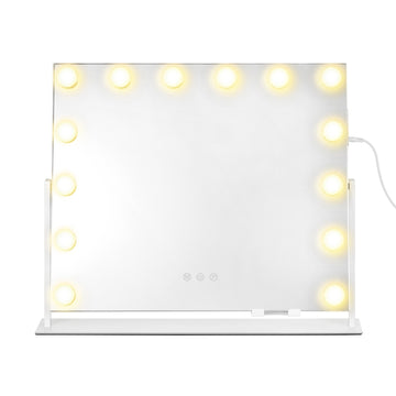 Make-upspiegel met ledverlichting en aanraakbediening | Wit | 55x10x45 cm