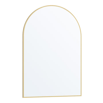 Wandspiegel met veiligheidsfolie in boogvorm | Goud | 91x61 cm
