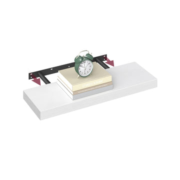 Wandplank zwevend | Sneeuwwit | 60x20x3,8 cm