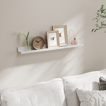 Zwevende wandplank - decoratief - hoogglans MDF - 110 x 10 x 5/2 cm