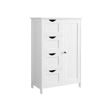 Badkamerkast Opbergkast Organizer Wit MDF 55x82x30 cm