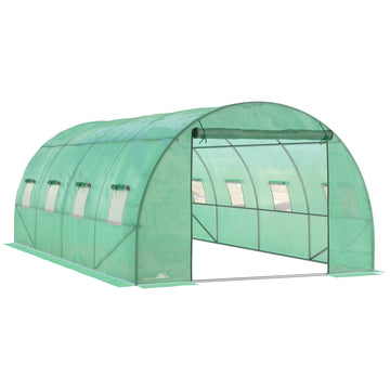 Tomatenkas voor de tuin - Foliekas | Kleur: Groen | Afmetingen: 300x590x200 cm
