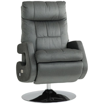 Elektrische relaxfauteuil met USB | Kleur: Grijs | Afmetingen: 69x84x118-124 cm