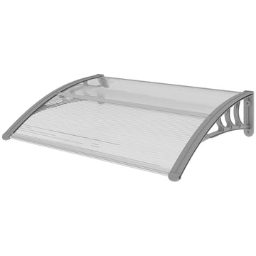 Transparante deurluifel van polycarbonaat | Kleur: Zilver | Afmetingen: 75x100x23 cm