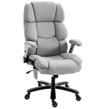 Bureaustoel met Airbag-lendensteun | Kleur: Hellgrijs | Afmetingen: 70x82x114-122 cm