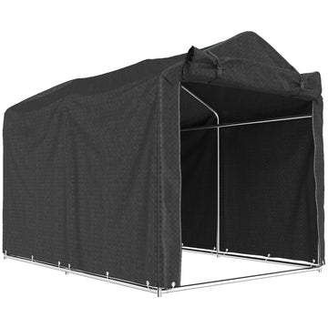 Garagetent - waterdichte tentgarage met deur | Kleur: Zwart | Afmetingen: 157x220x165 cm
