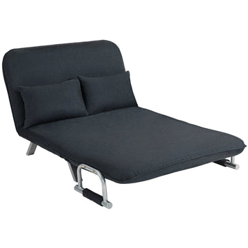 2-zits slaapbank - Zwarte fluwelen bank | Kleur: Zwart | Afmetingen: 80x111x78 cm