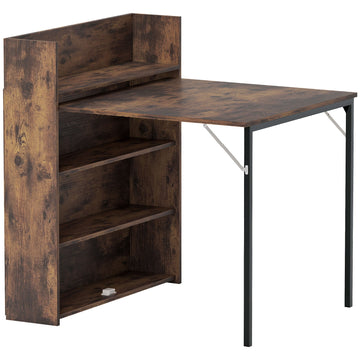 Opvouwbare eettafel met planken - Rustiek bruin | Kleur: Bruin | Afmetingen: 80x90x93 cm