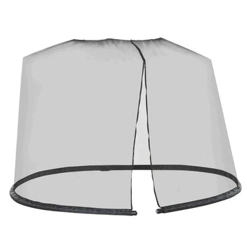 Insectennet voor parasol met rits | Kleur: Zwart | Afmetingen: 300x300x230 cm