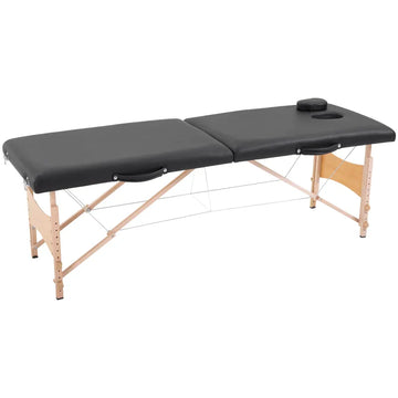 Massagetafel - Opvouwbare massagetafel | Kleur: Zwart | Afmetingen: 60x186x58-81 cm