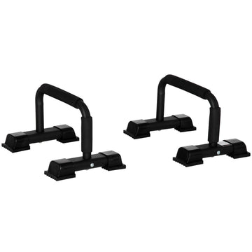 Push-upbars - Opdruksteunen voor krachttraining | Kleur: Zwart | Afmetingen: 25x36x20 cm