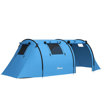 Waterdichte campingtent 3-4 personen | Kleur: Hemelblauw | Afmetingen: 220x470x150 cm