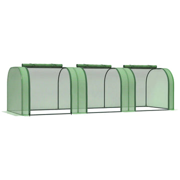 Foliekas met stalen frame en oprolbare deur | Kleur: Transparant | Afmetingen: 100x295x80 cm